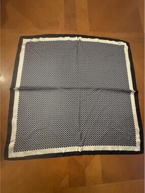 Black and White Patterned Square Scarf